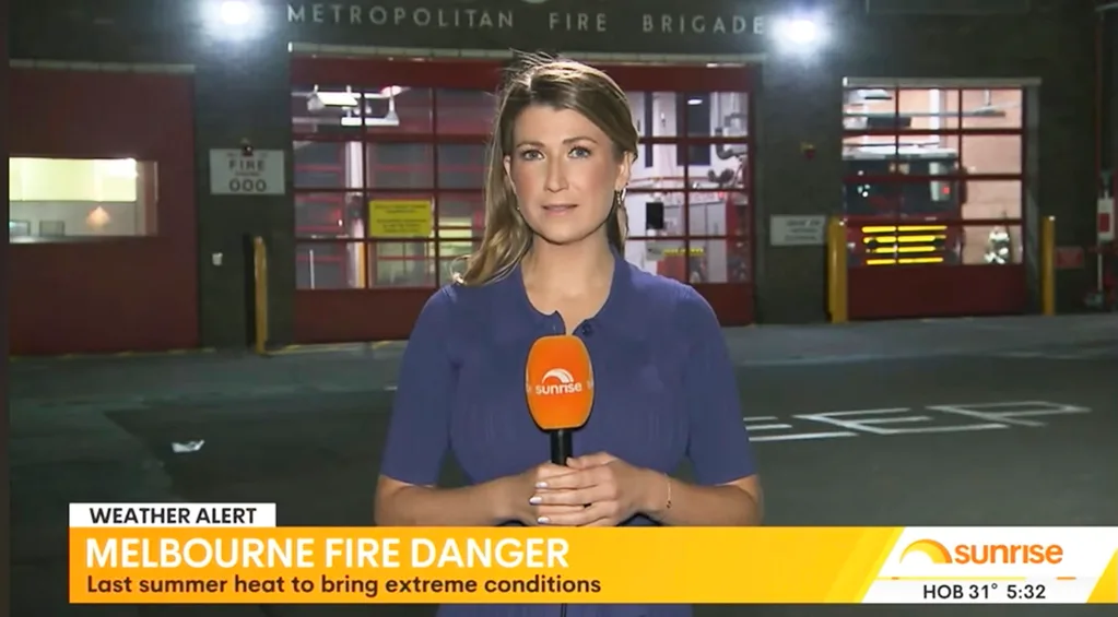 Sarah Jane Bell live on Sunrise while experiencing life-threating pain.