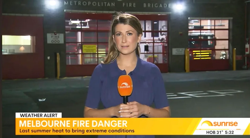 Sarah Jane Bell live on Sunrise while experiencing life-threating pain. 