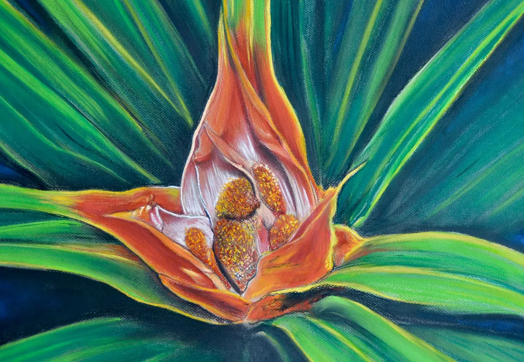 Sorrel Wilby's artwork of a flower.