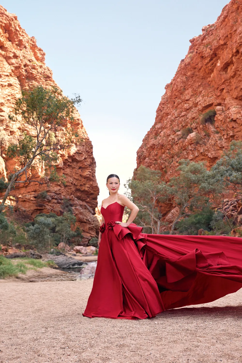 Poh Christmas cover shoot in the Northern Territory