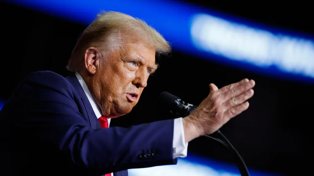 US election 2024: Former US president Donald Trump at a rally.