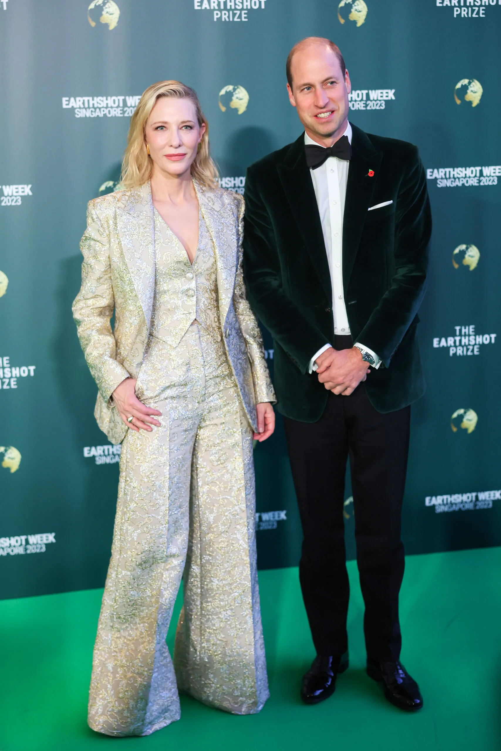 cate blanchette and prince william at the 2023 earthshot prize ceremony