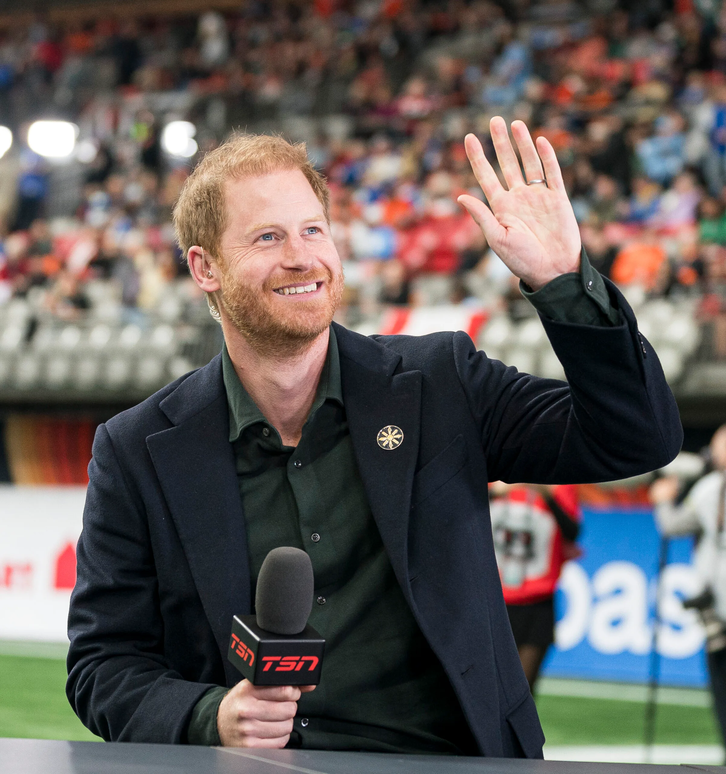 Prince Harry at 2024 Grey Cup pre-game interview