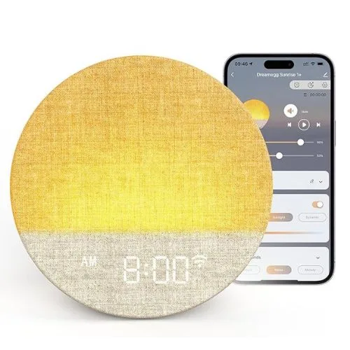 Dreamegg Sunrise Alarm Clock - Sunrise 1+ Sound Machine with 34 Soothing Sound