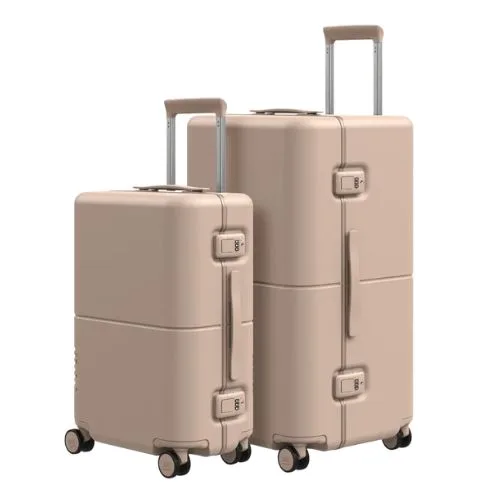 July Checked Trunk Set in matte light sand - luggage Black Friday deals