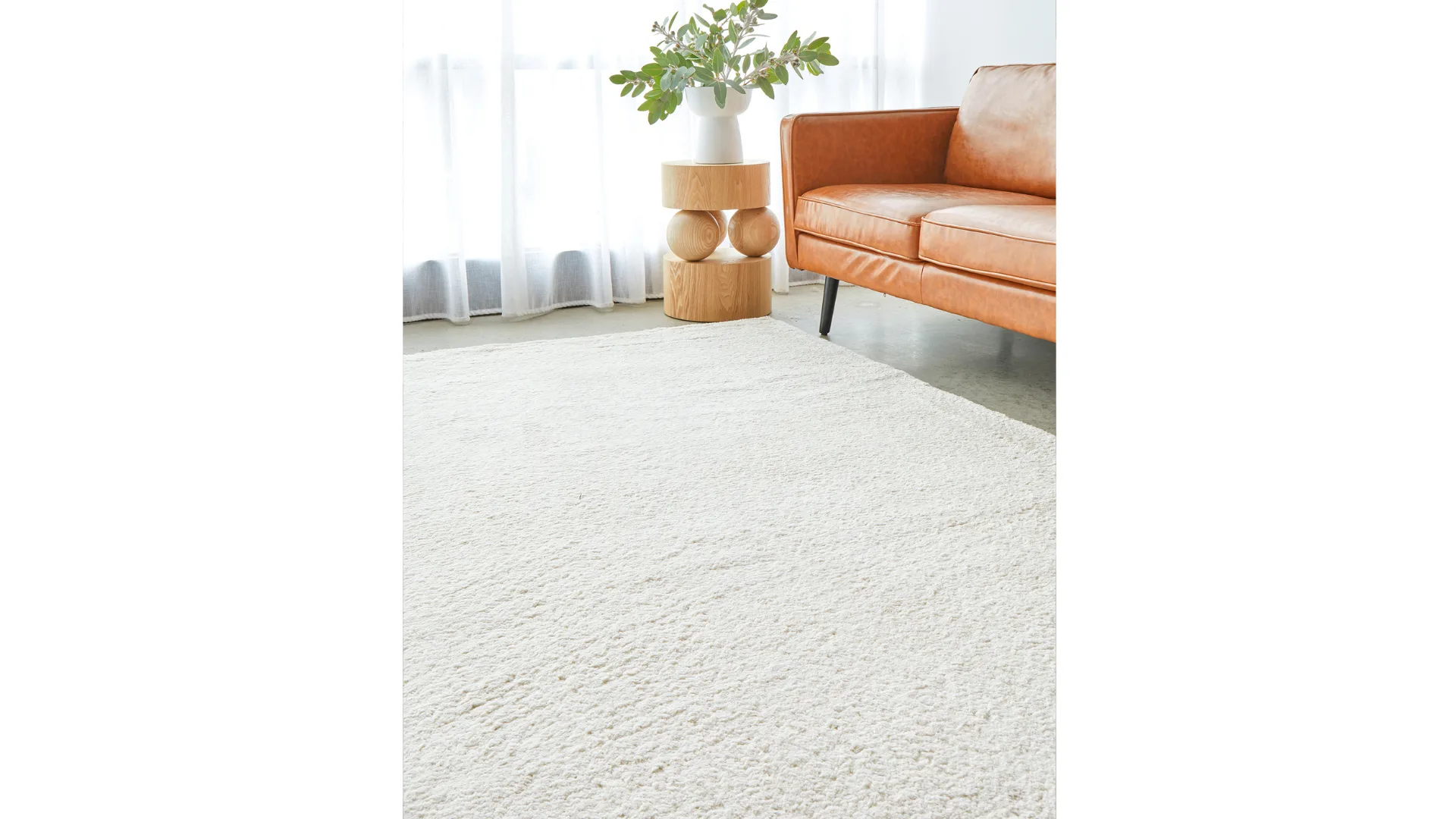 Network Rugs Cream Cleo ultra plush machine washable rug