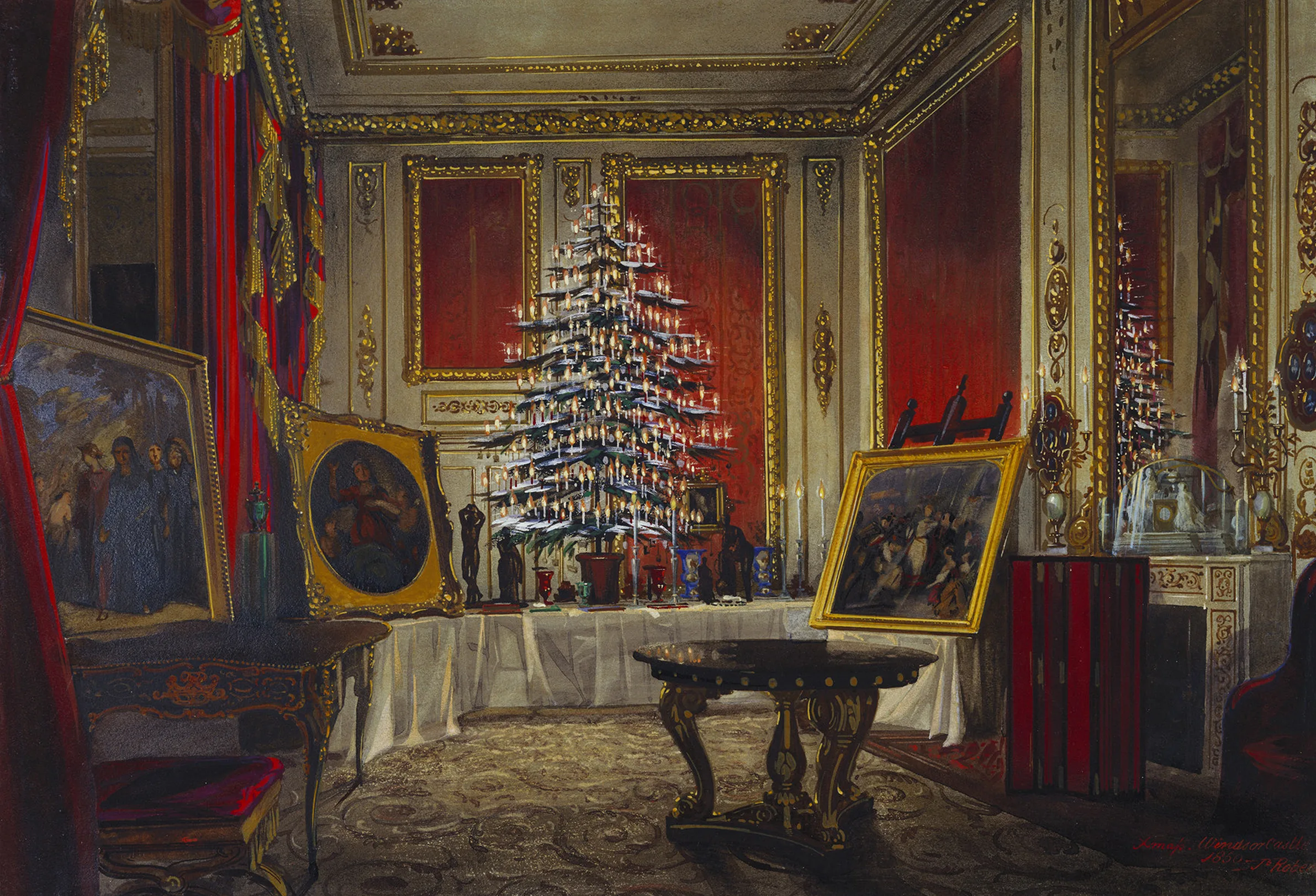 royal christmas traditions - Queen Victoria&rsquo;s 1850 Christmas tree