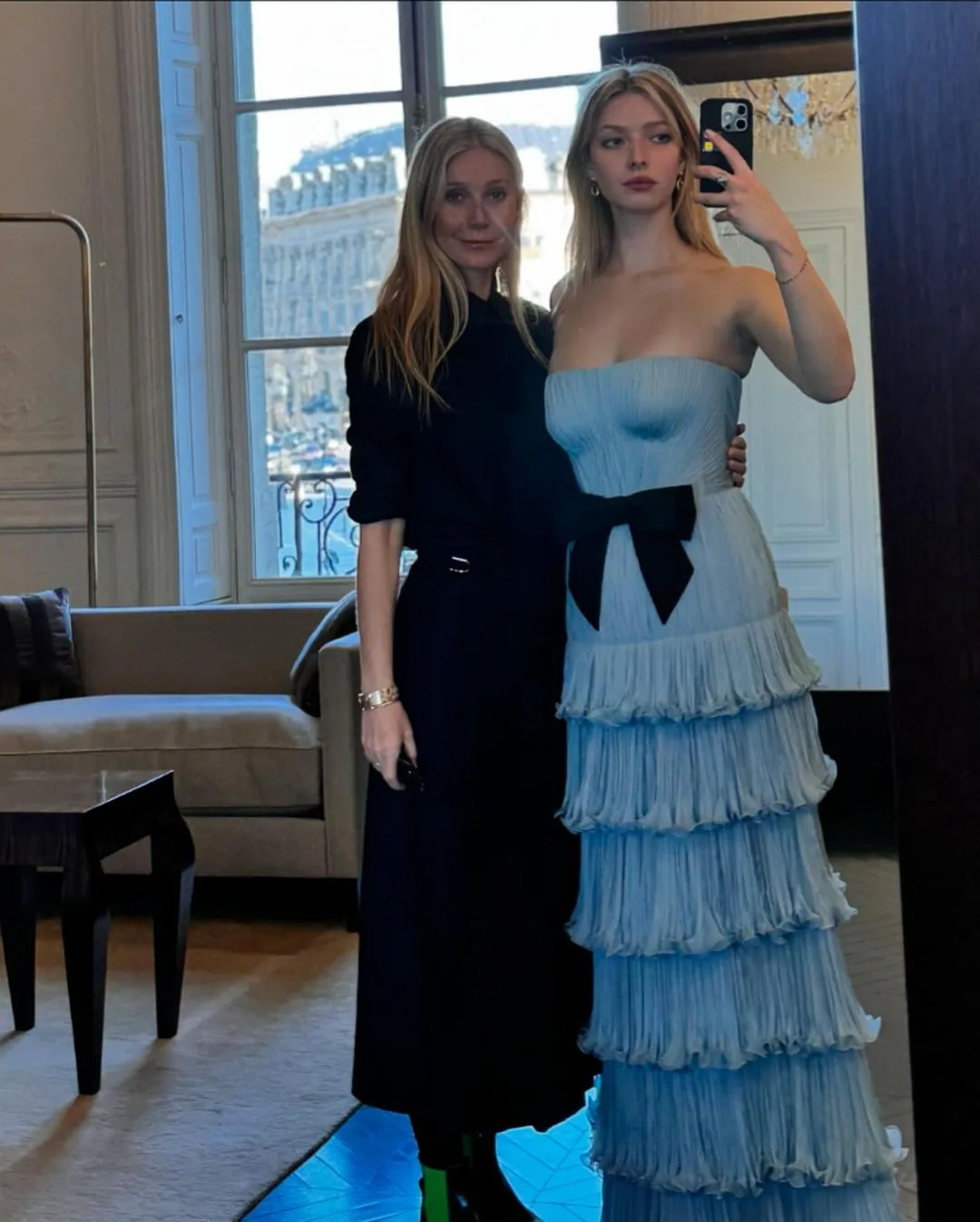 Gwyneth Paltrow and her daughter Apple at the Le Bal des Débutantes in Paris.