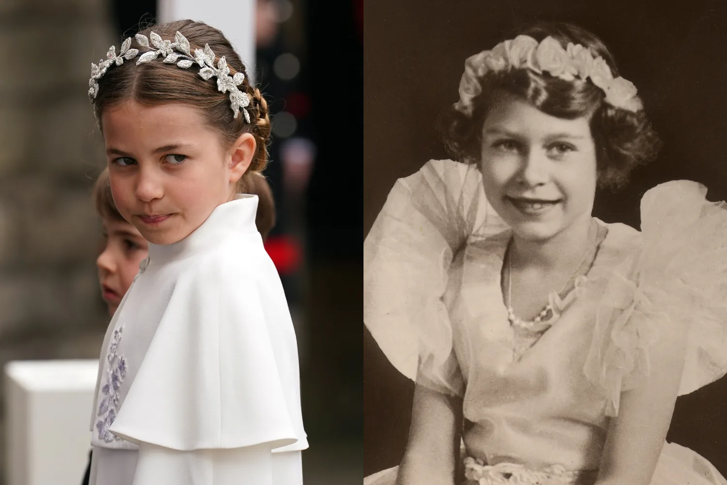 princess charlotte and a young queen elizabeth