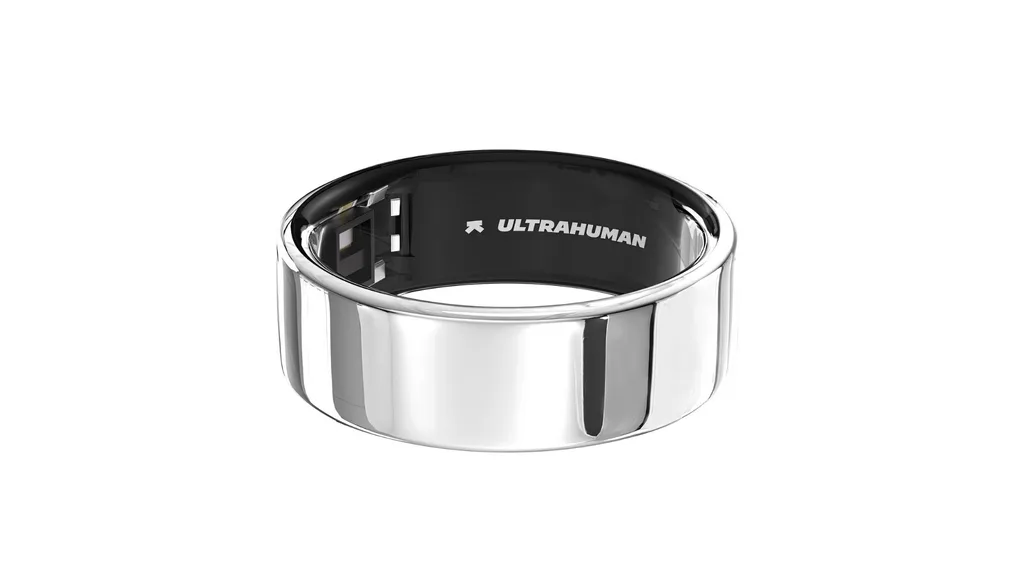 The Ultrahuman Ring AIR in Space Silver.