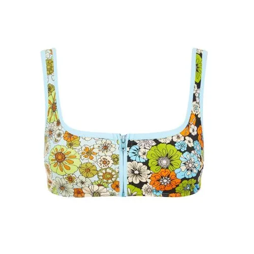 best Australian swimwear brands Alemais Orange Blossom Zip Scoop Top