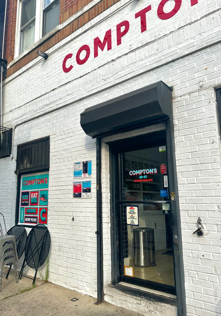 The exterior of Compton's, Queens