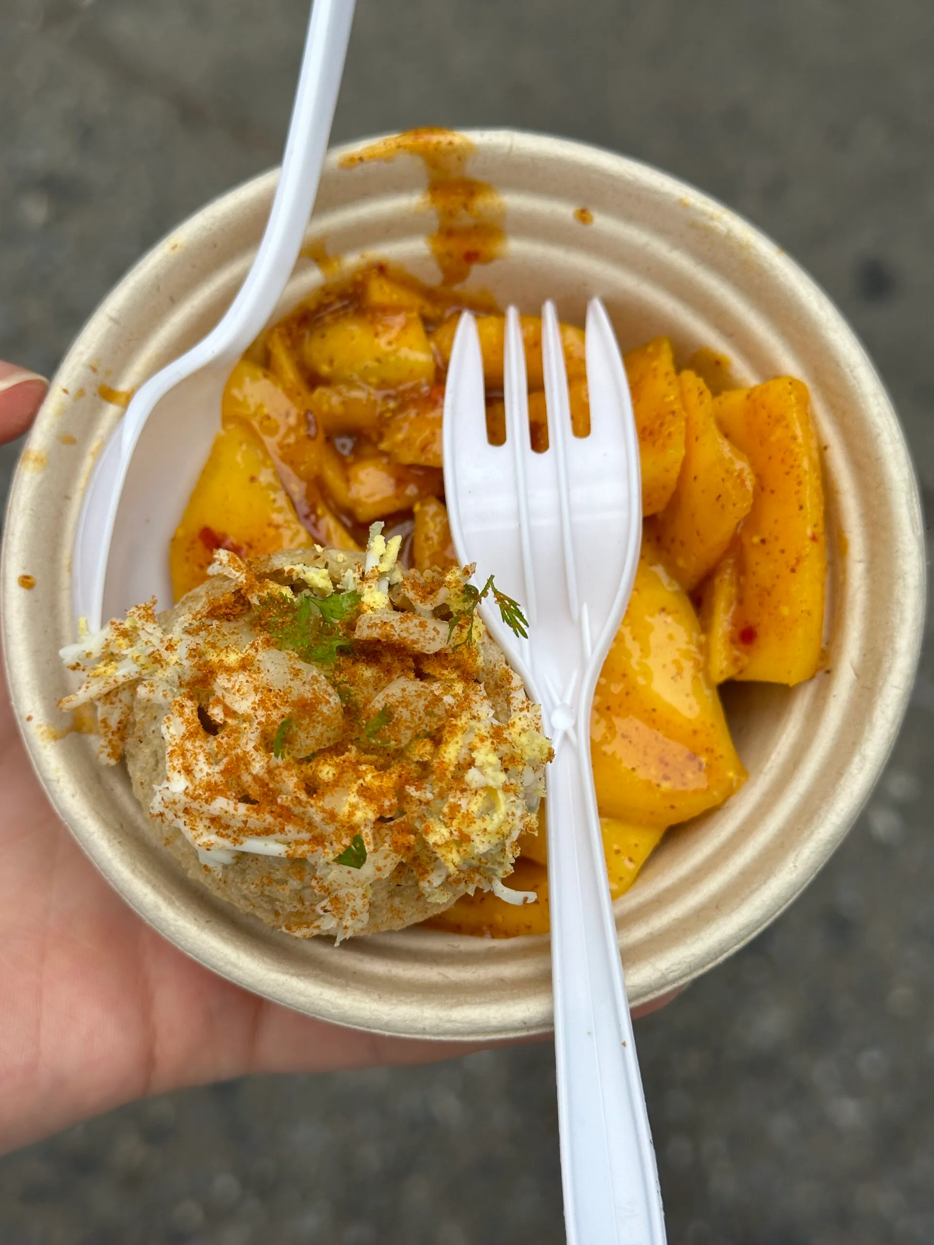 Fuska House, Jackson Heights mango chaat and traditional fuchka