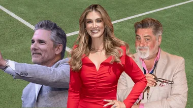 Delta Goodrem, Eric Banner, and Matt preston at the Austraian Open