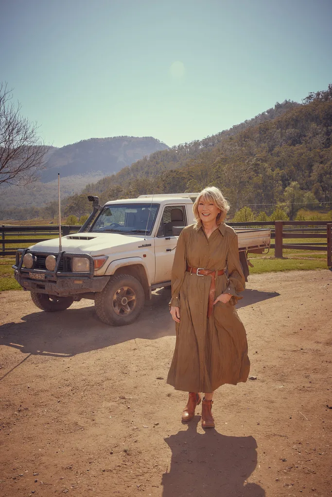 Katie Page, Harvey Norman CEO, with a white ute.
