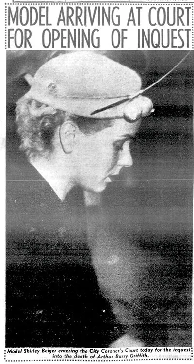 Shirley Beiger in a newspaper clipping