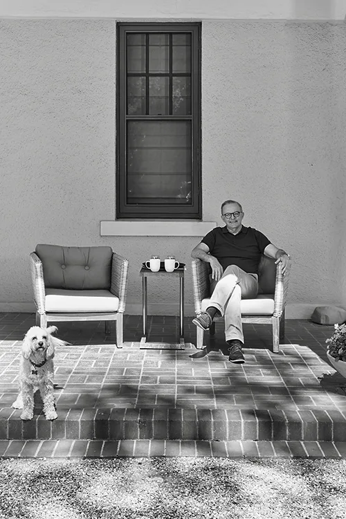 Prime Minister Anthony Albanese and the dog Toto at The Lodge