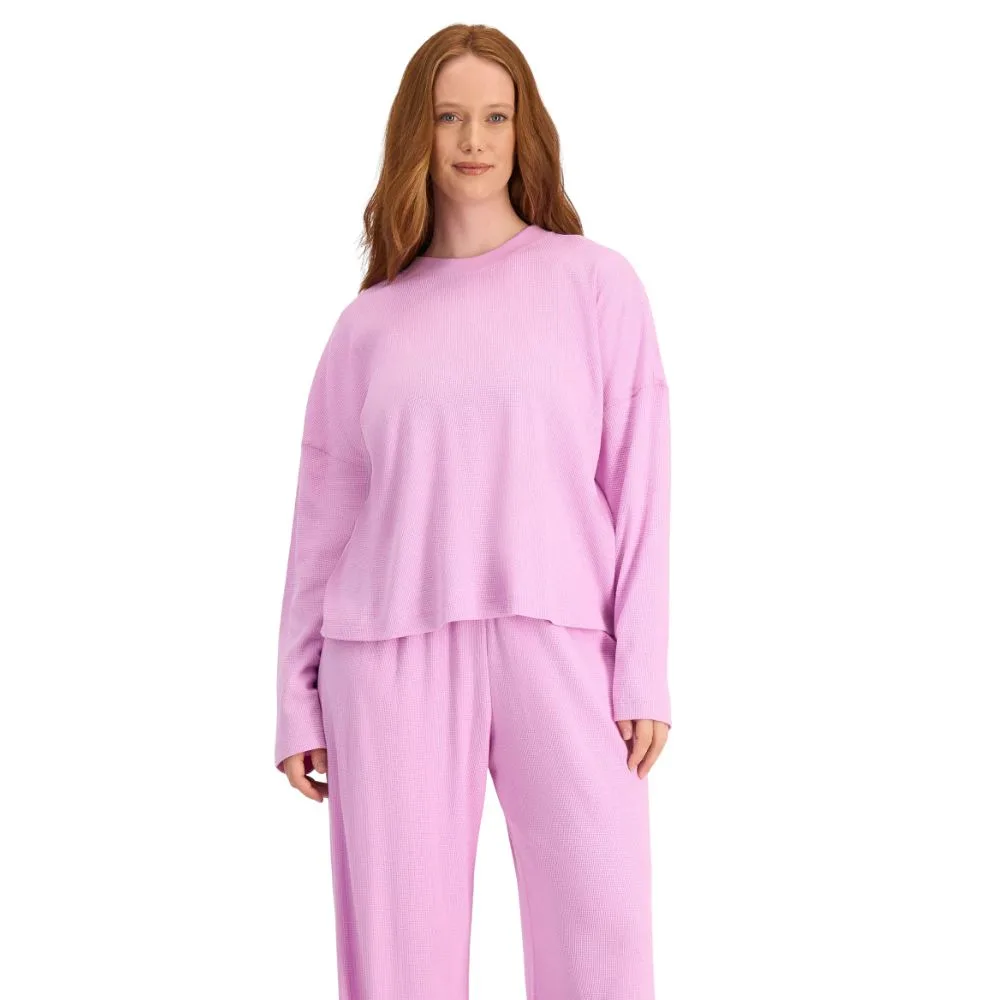 Bonds Sleep waffle pullover in pink beetle colour