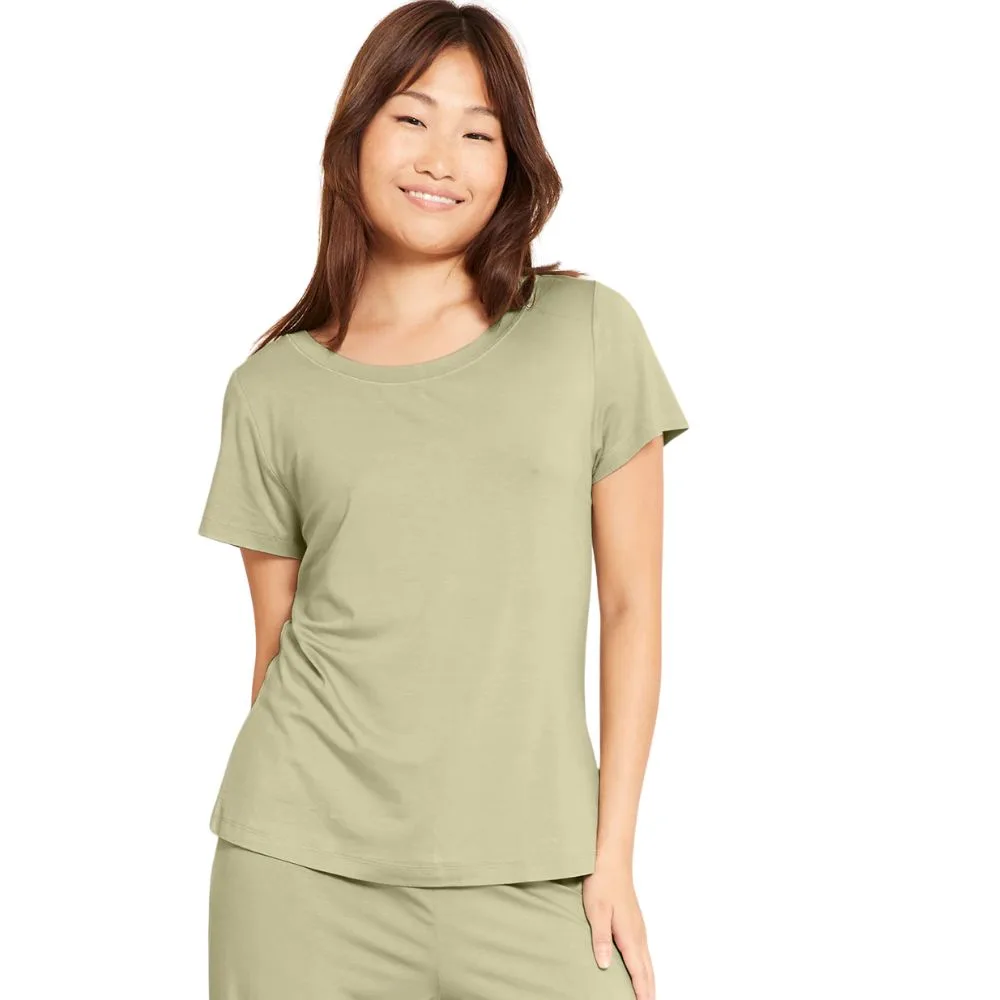 Boody Goodnight Sleep Tee in sage colour