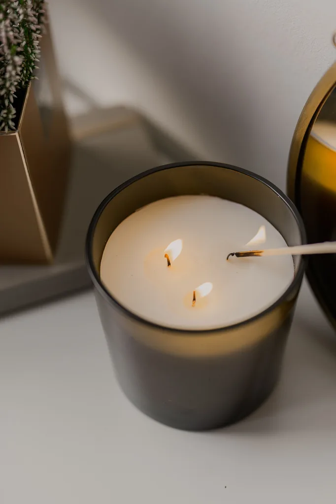 Three wick candle