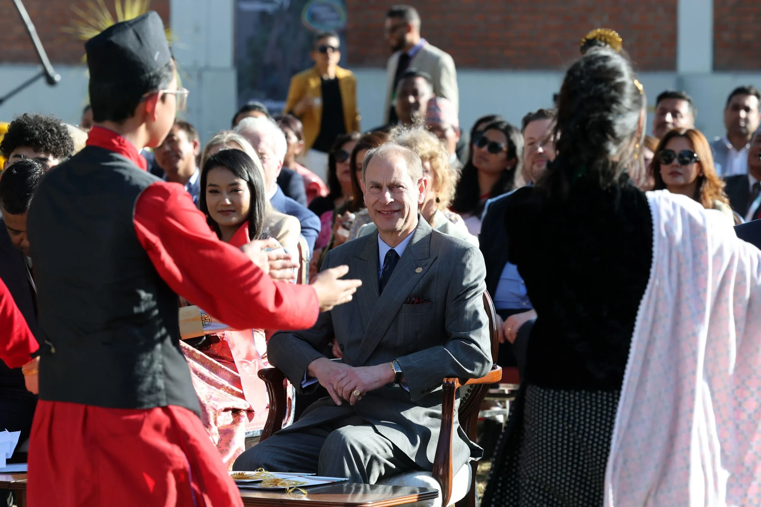 Prince Edward, Duke of Edinburgh is seen during the DofE International Gold Award Ceremony at the British embassy during an official royal visit to Nepal .