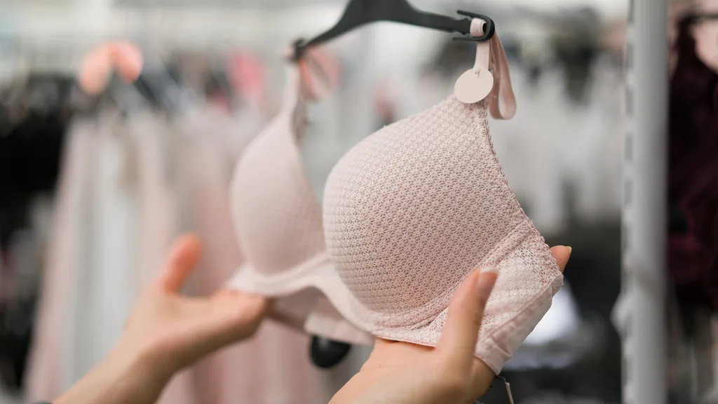 Woman shopping for bra