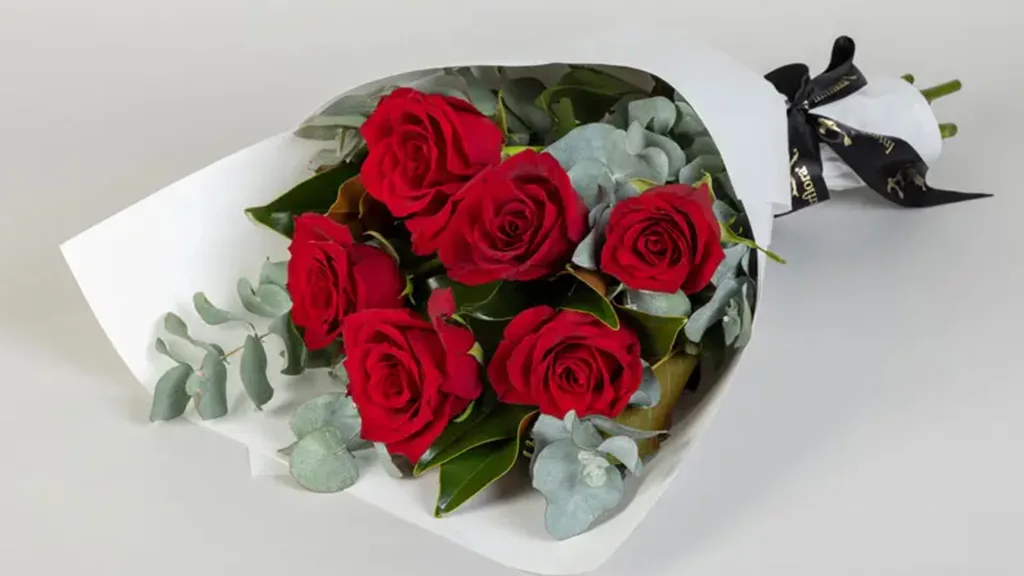 Interflora La vie en rose half a dozen rose bouquet.