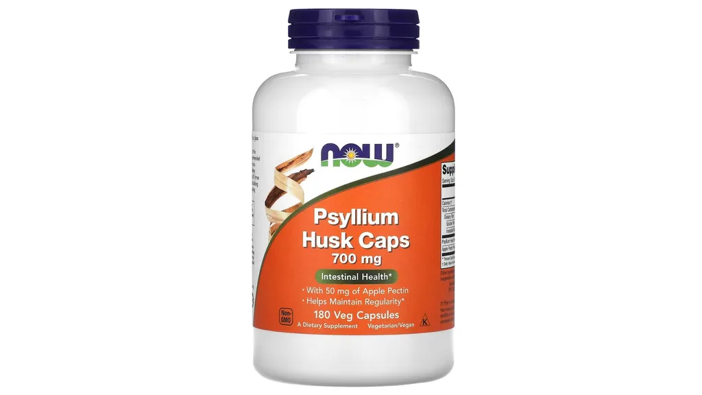 NOW Foods Psyllium Husk Caps 700 mg, 180 Veg Capsules