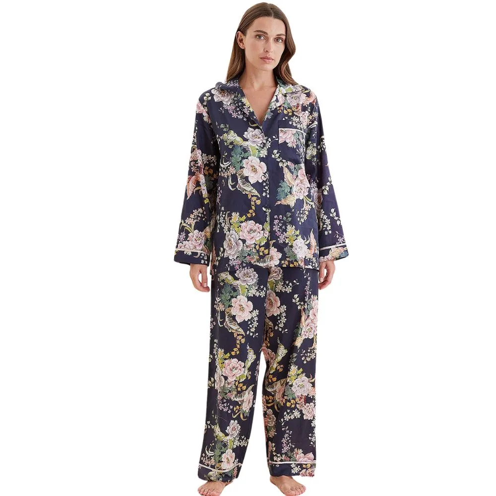 Papinelle BETSY FULL LENGTH PJ SET in navy colour with flowers