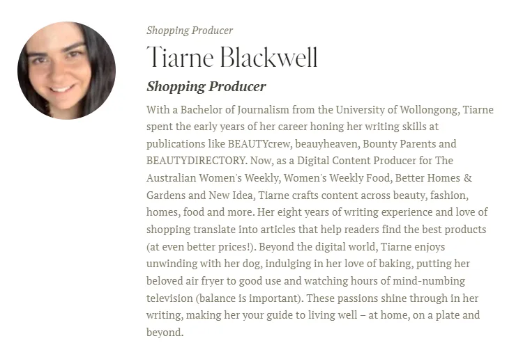 Tiarne Blackwell's author bio
