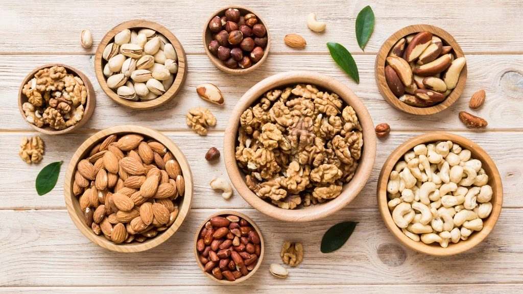Vitamin E is often found in seeds and nuts.