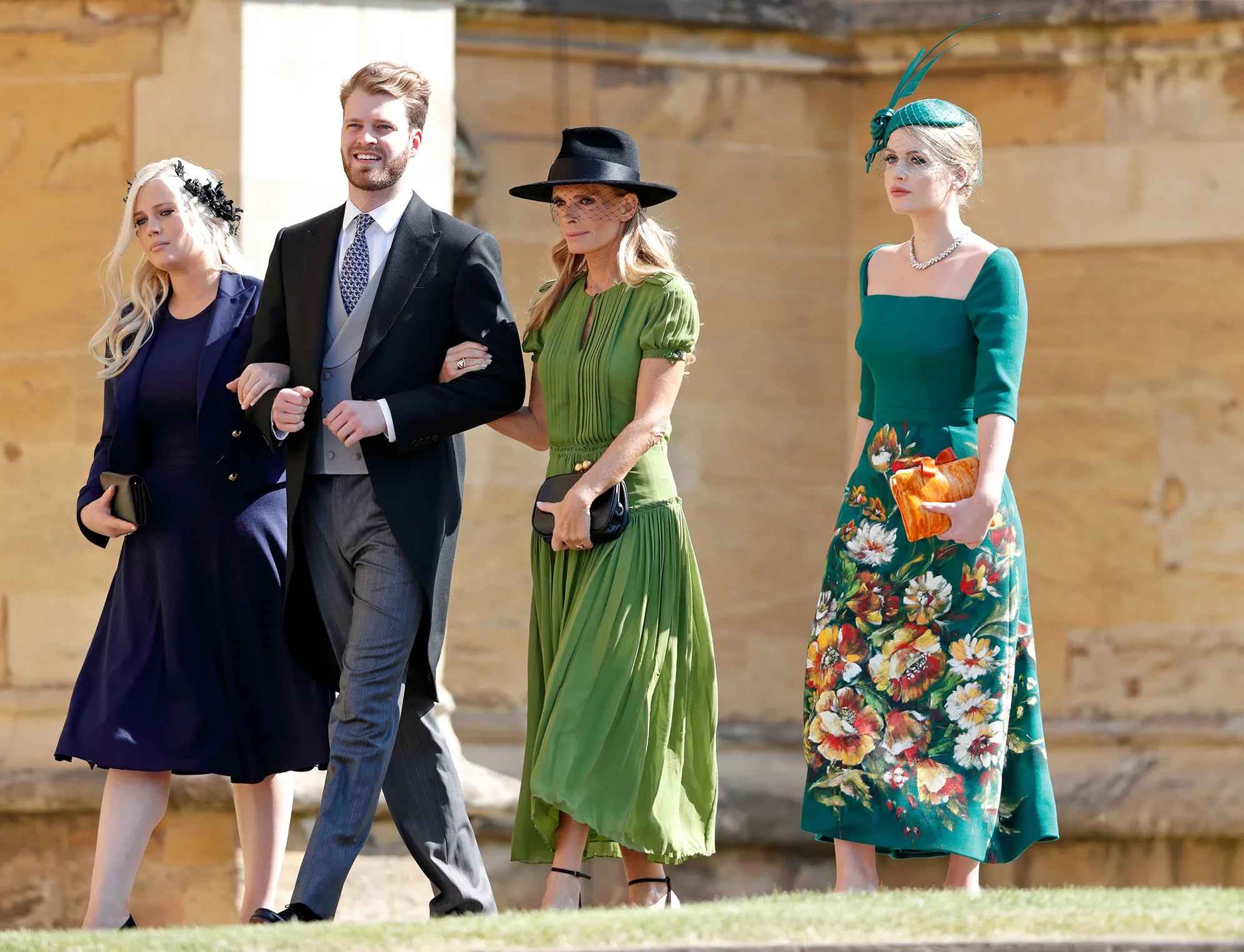 Lady Kitty, her sisters Lady Eliza and Lady Amelia, and their younger brother, Louis, Viscount Althorp, relatives of Princess Diana
