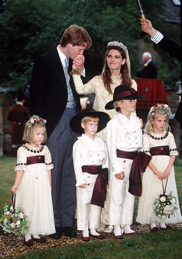 Who are the House of Spencer, the relatives of Princess Diana? Image shows Charles Spencer marrying Victoria Lockwood.