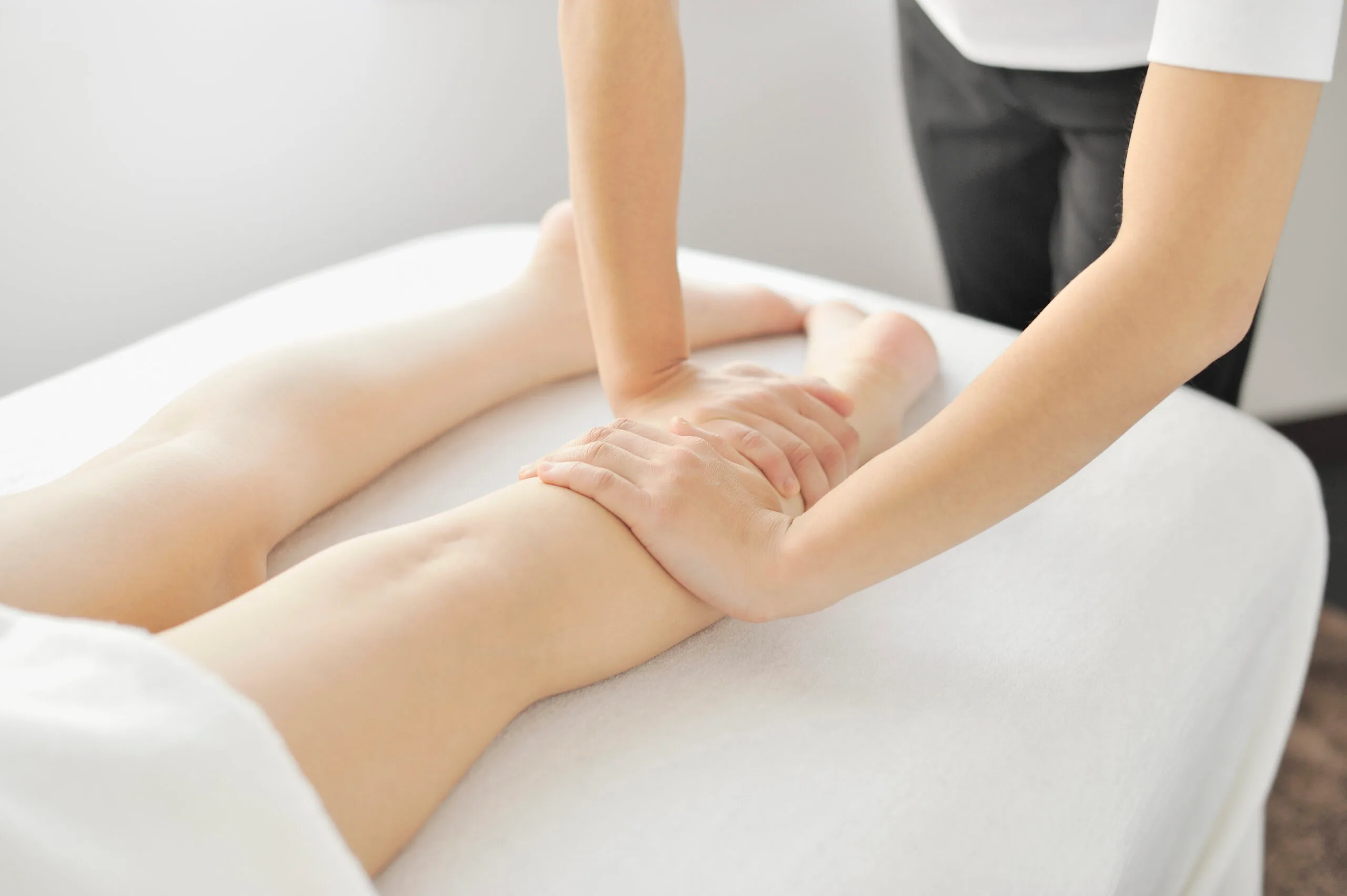 Person receiving a massage