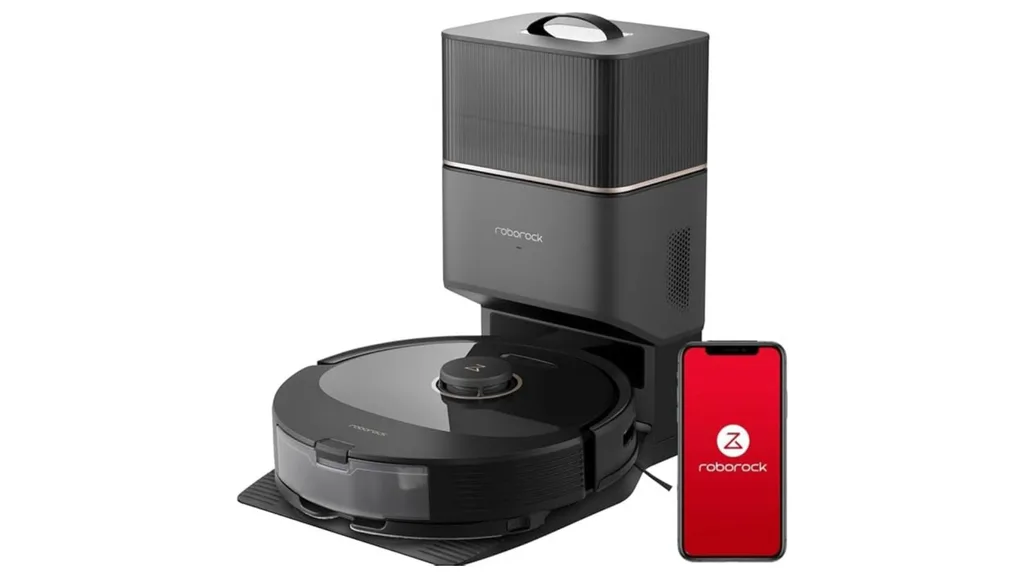 Roborock Q8 Max+ Robot Vacuum and Mop in black