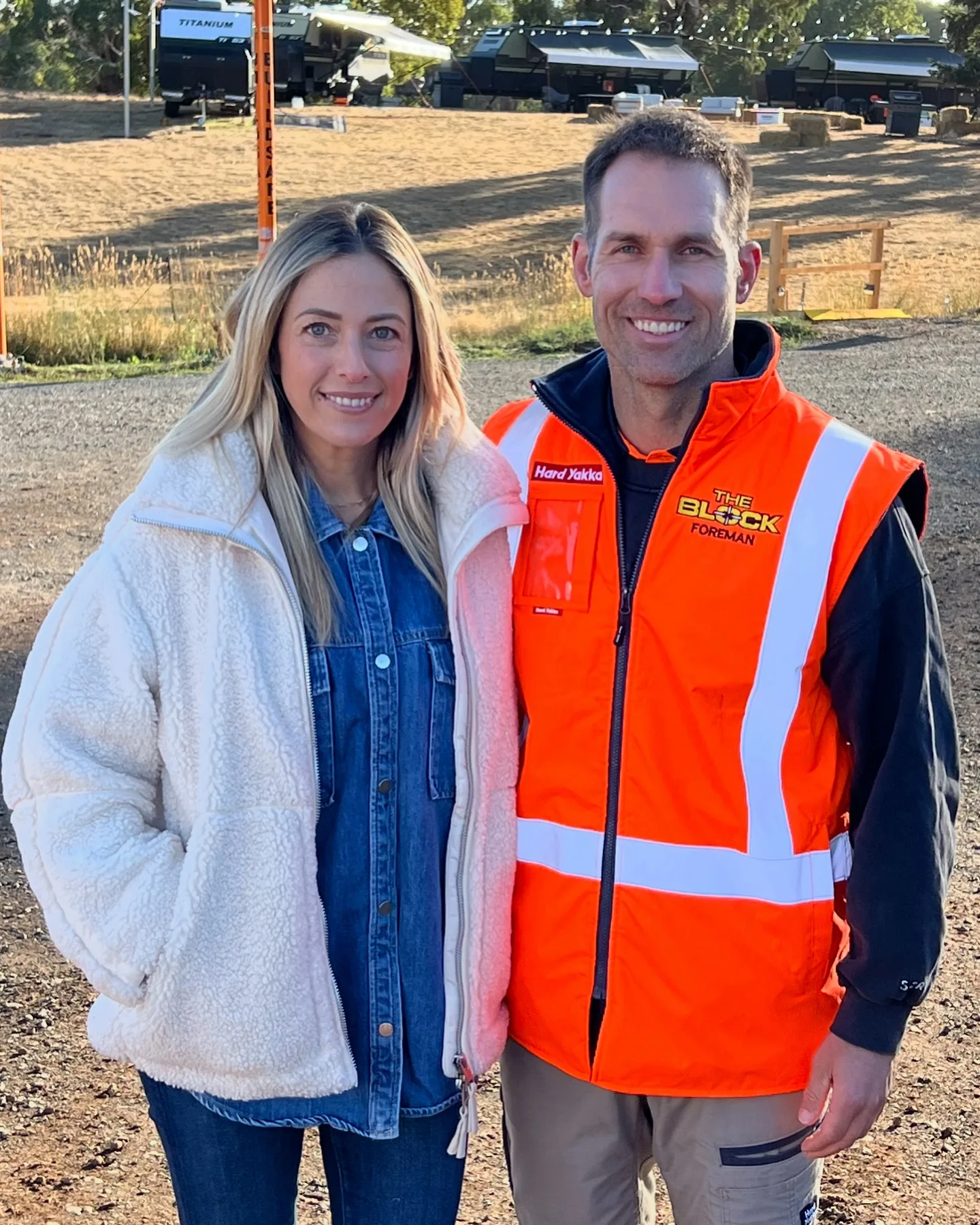 foreman dan and his wife dani on the block 2025 set