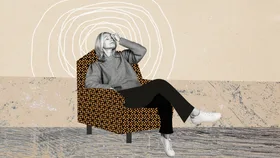 Stressed anxious woman