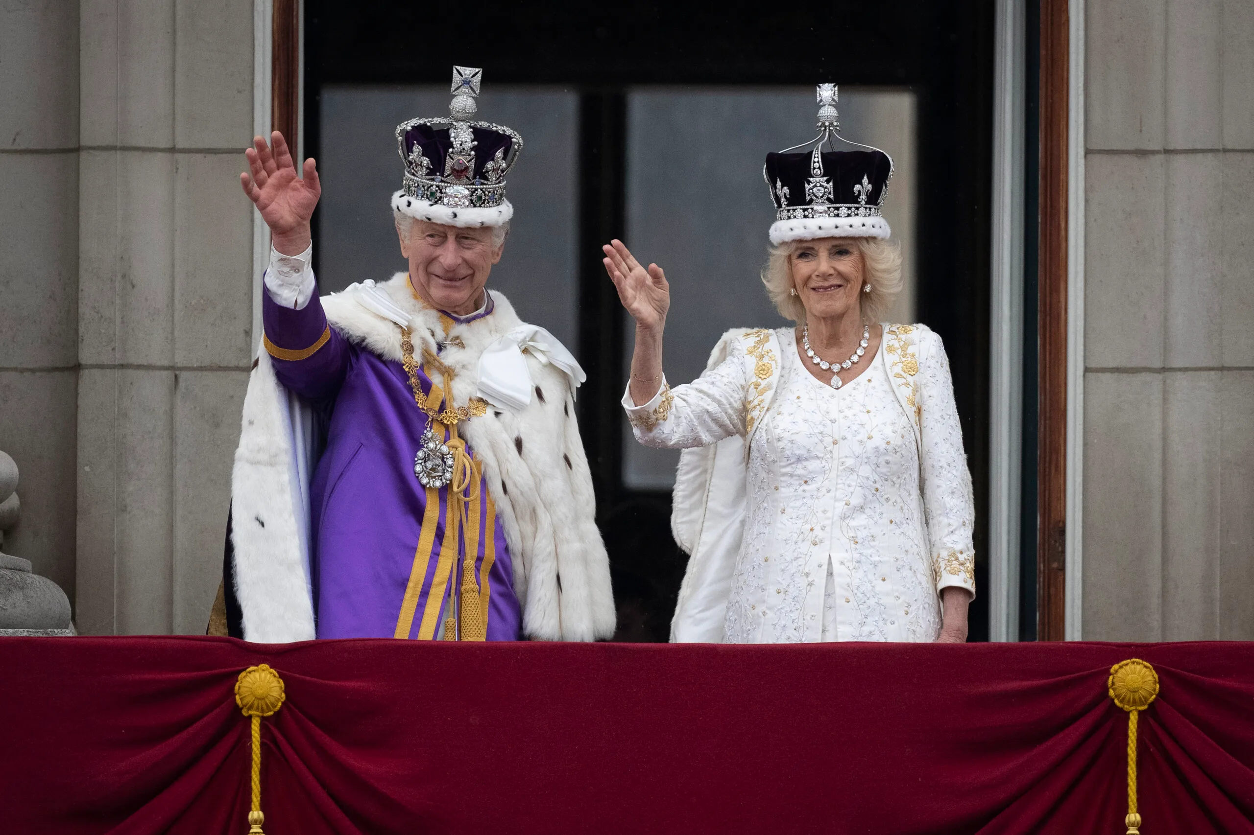 the king and queen at their coronation