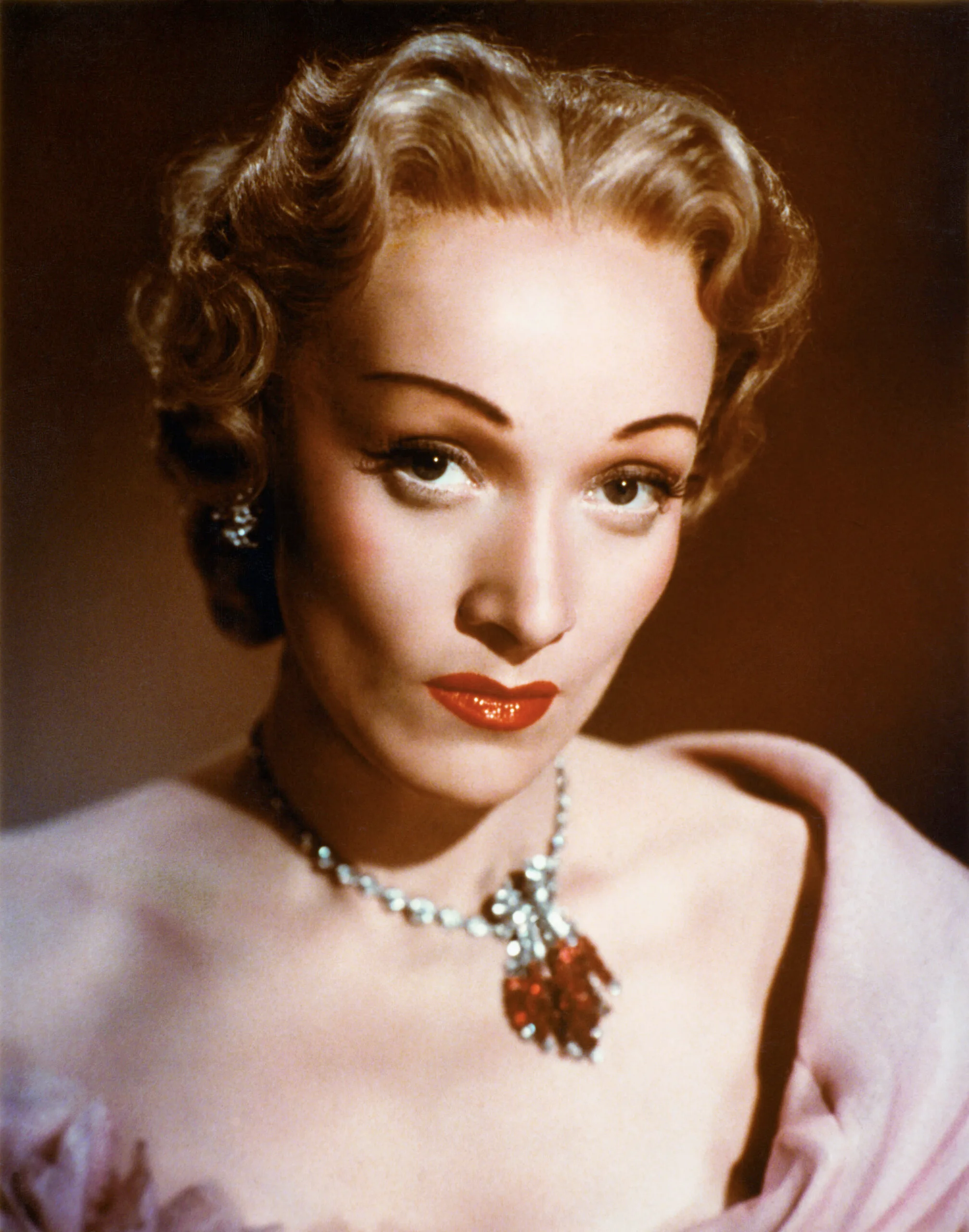 German-born American actress Marlene Dietrich (1901 - 1992) as she appears in 'Stage Fright', directed by Alfred Hitchcock, 1950. (Photo by Herbert Dorfman/Corbis via Getty Images)