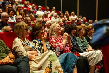 audience laughing during the Margaret River Readers & Writers Festival