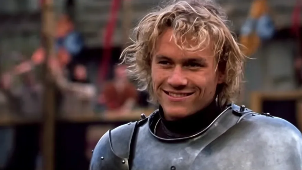 Heath Ledger as a knight in A Knight's Tale