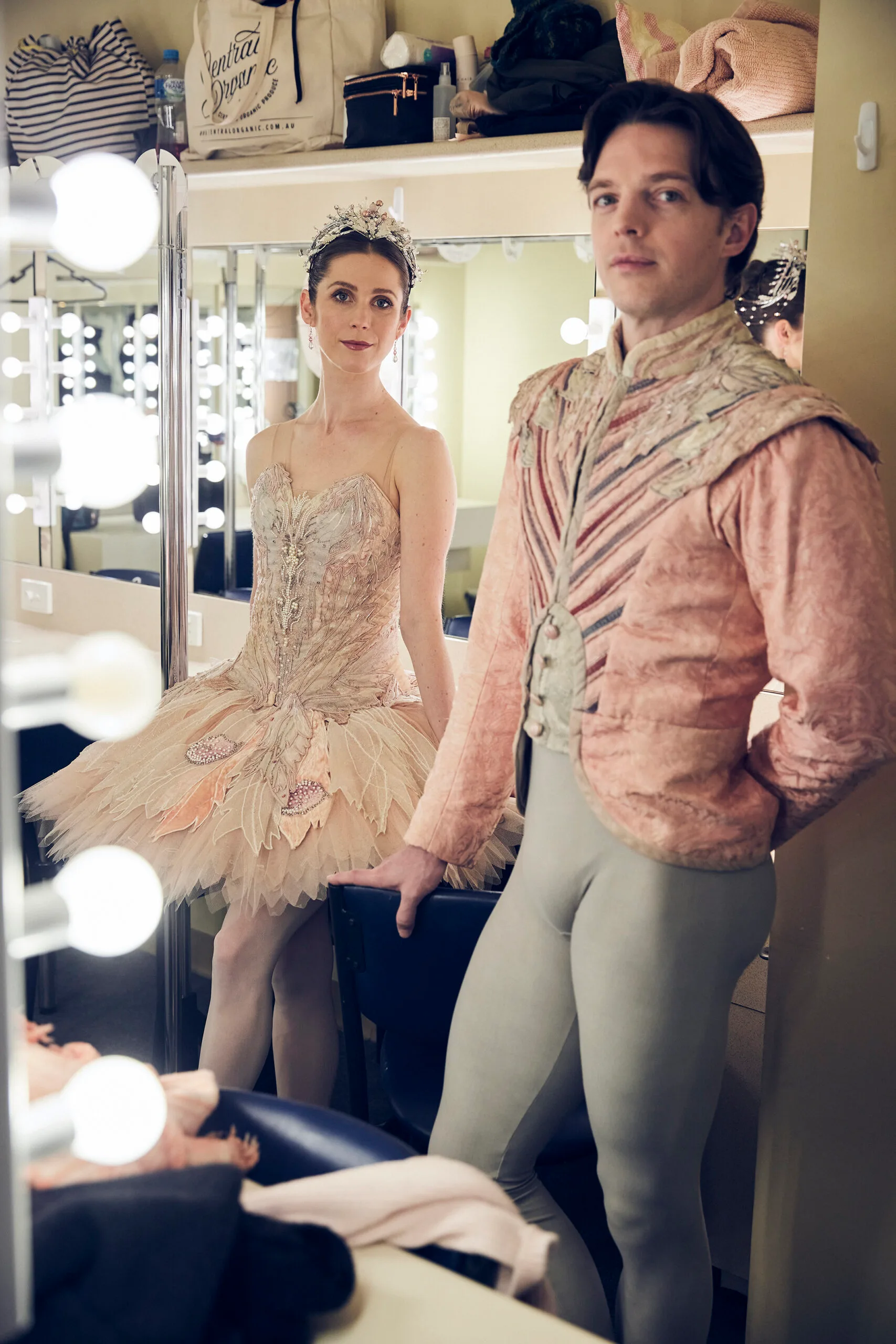 two The Nutcracker ballerinas backstage