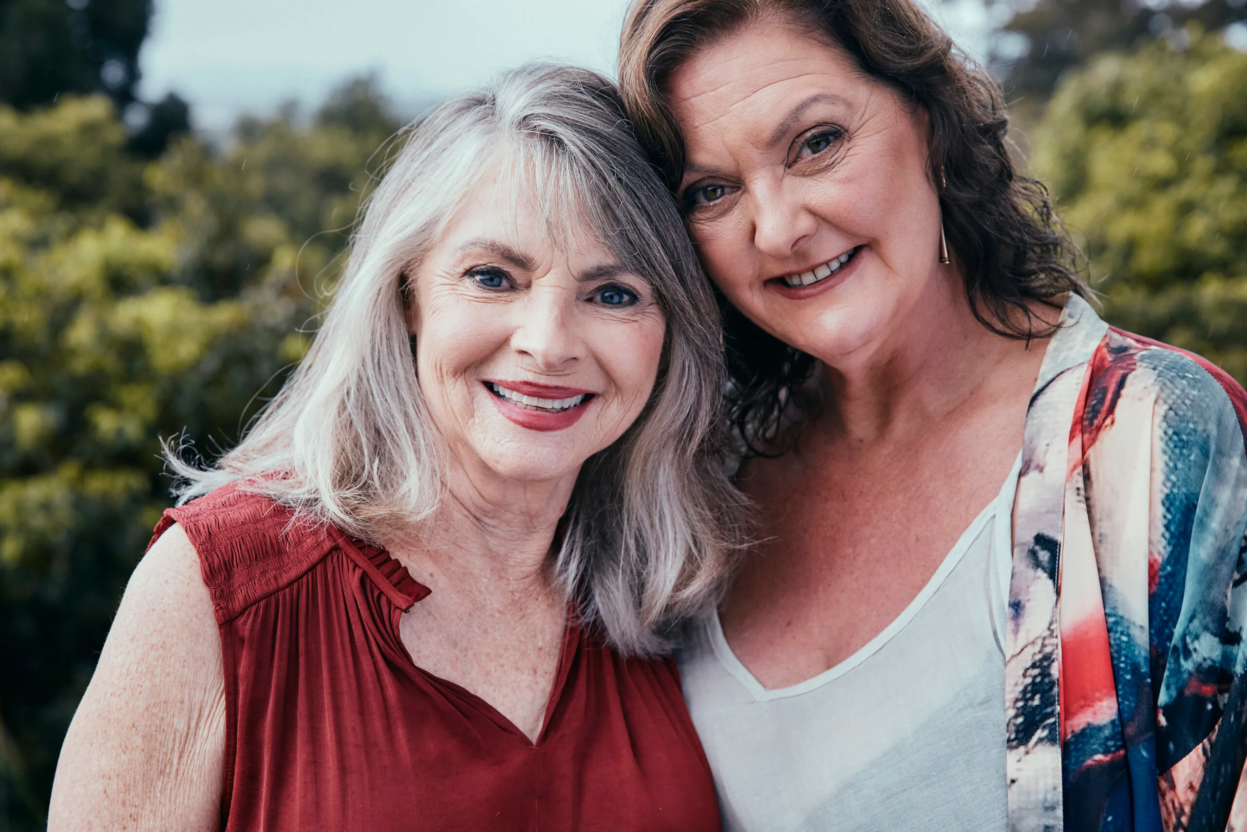 Delvene Delaney and Victoria Dombroski pictured outdoors. Photo by Elle Green