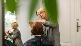 Woman at the hairdresser