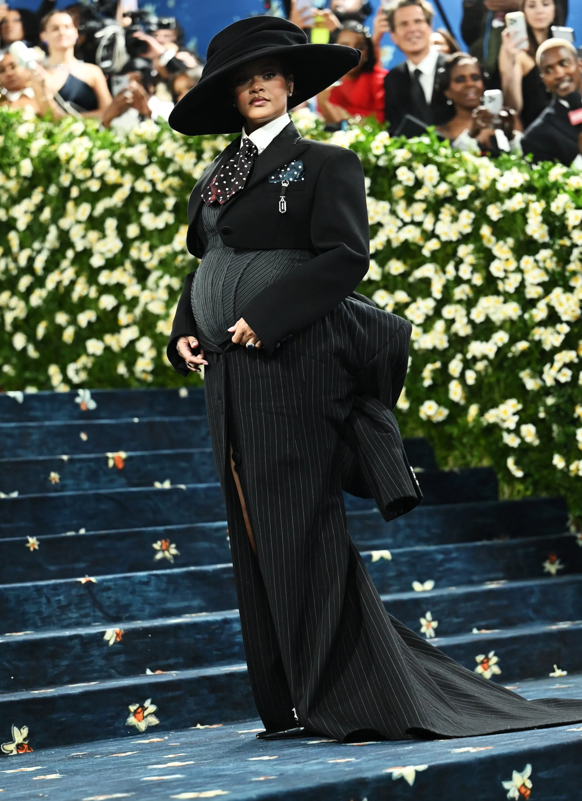 rihanna confirmed she's pregnant while at the 2025 met gala
