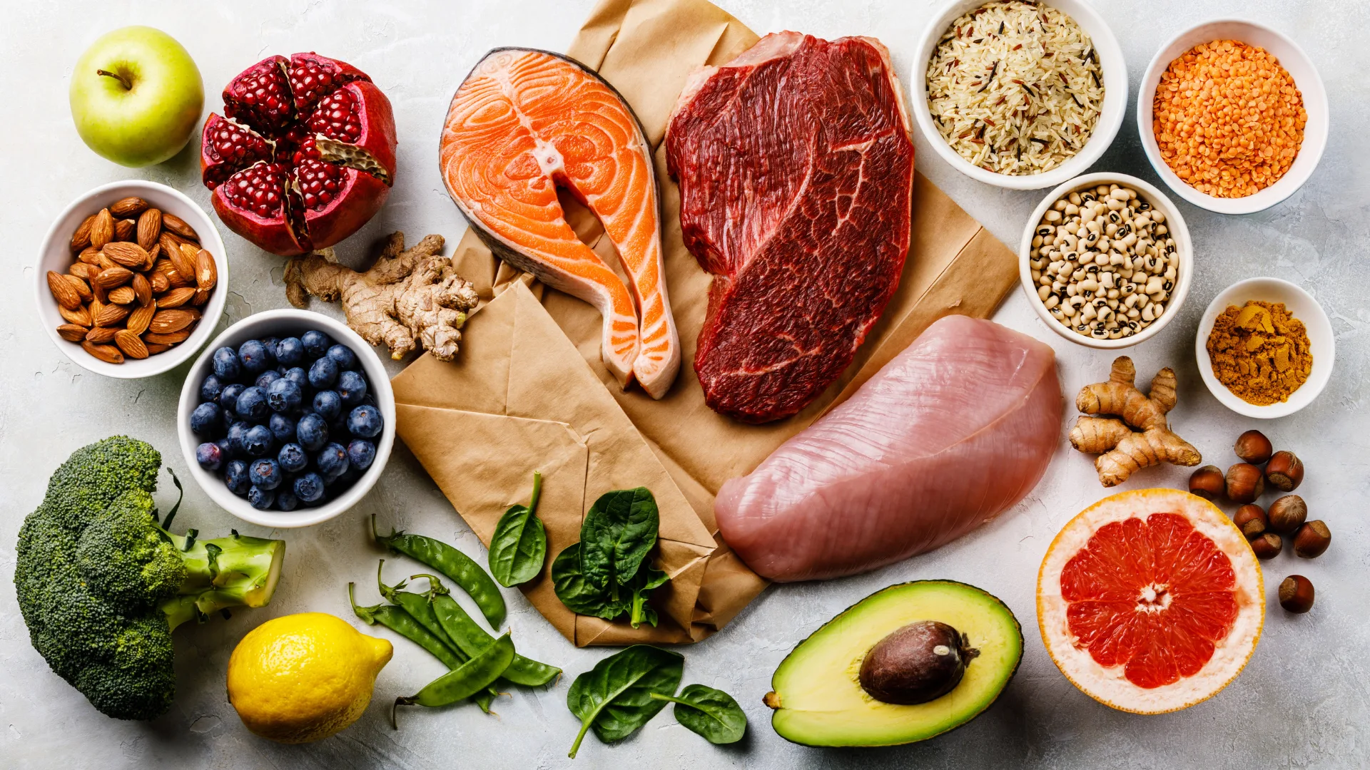 Fresh healthy food diet