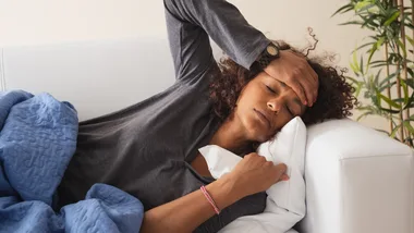 Sick woman flu