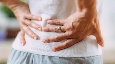 Woman back pain