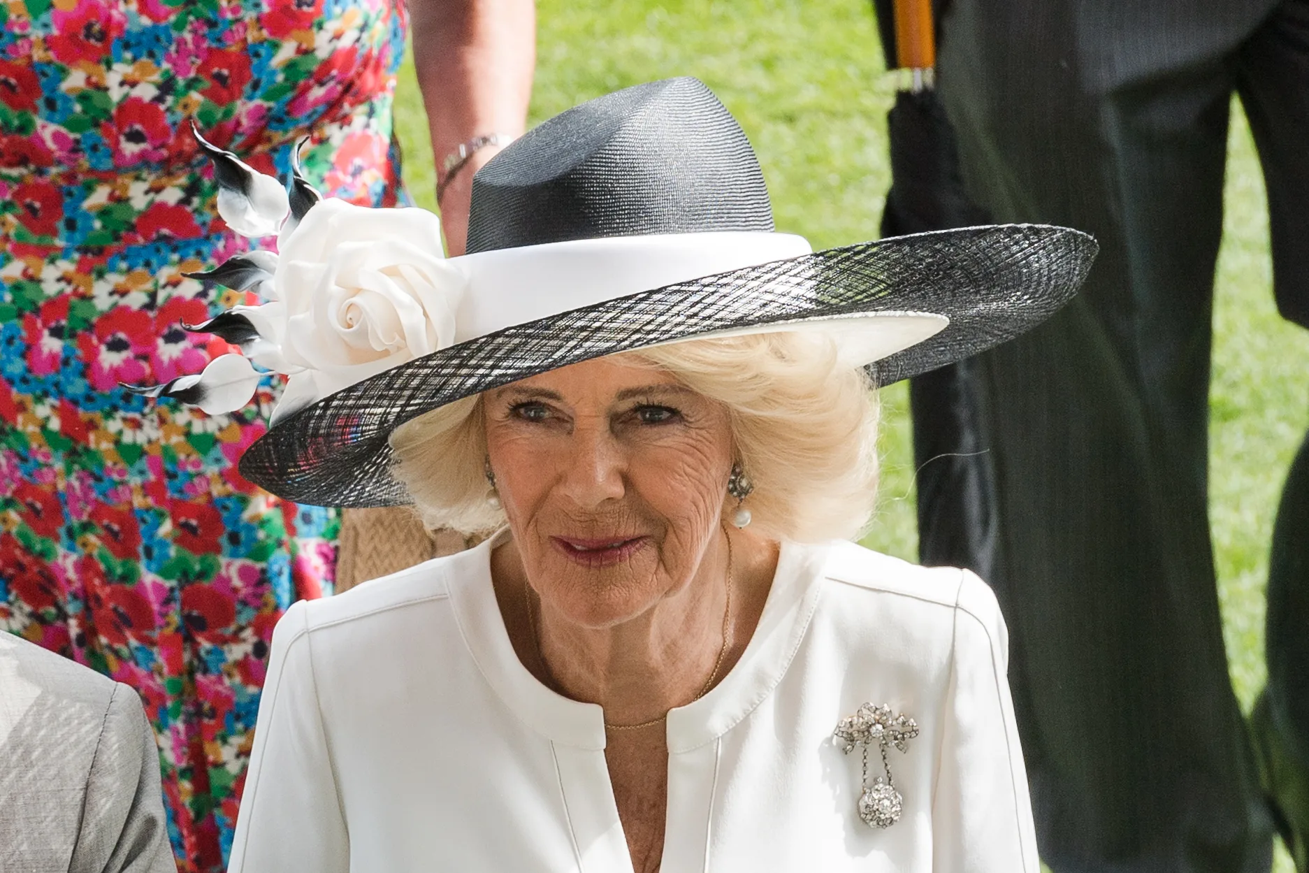 ASCOT, UNITED KINGDOM - JUNE 21, 2025: Queen Camilla attends the fifth day of the Royal Ascot horse race meeting in Ascot, United Kingdom on June 21, 2025. (Photo credit should read Wiktor Szymanowicz/Future Publishing via Getty Images)