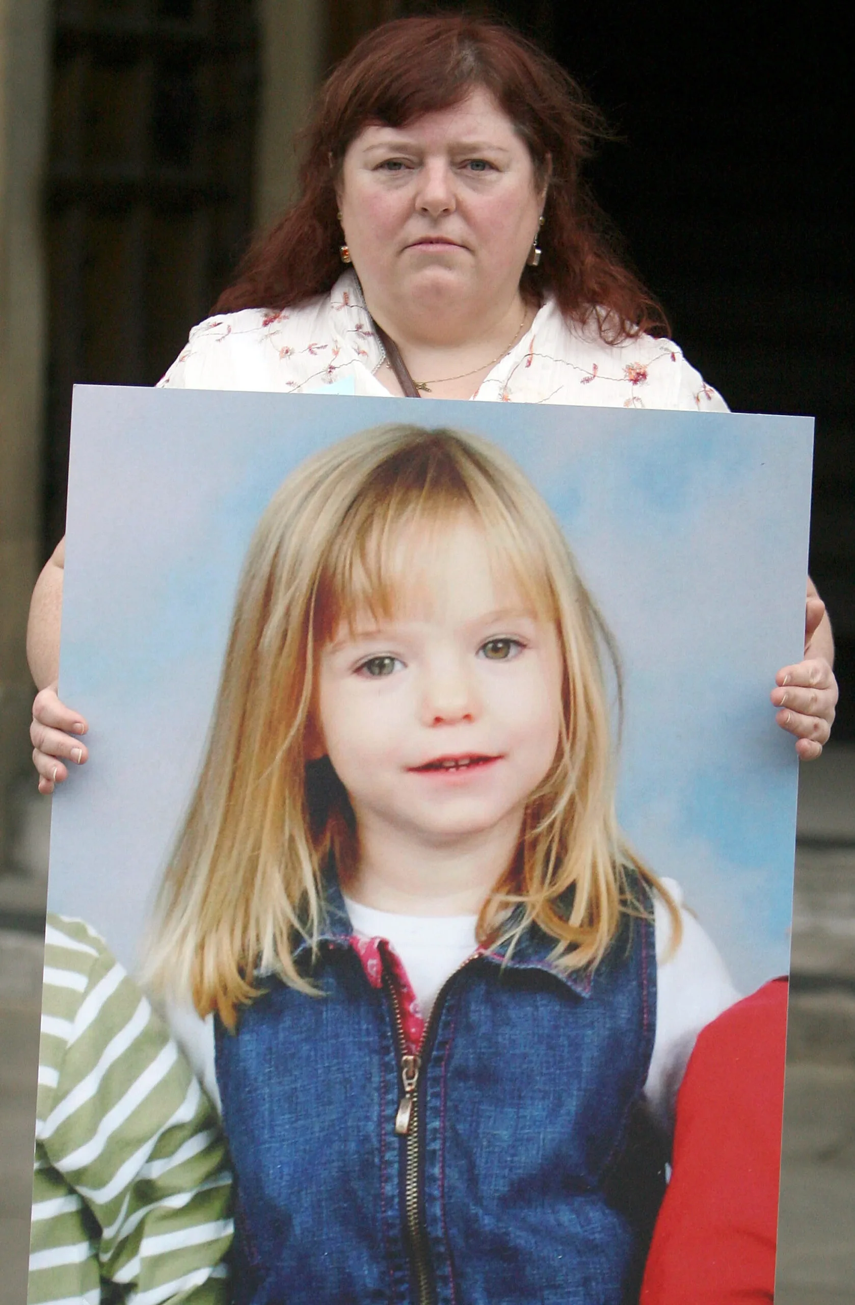 Phil McCann with a picture of her missing niece, Madeleine McCann